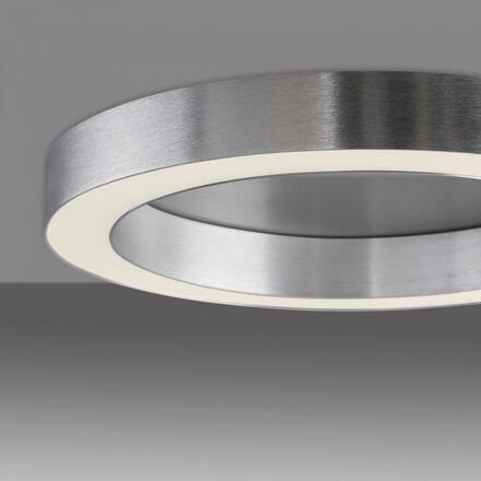 PAUL NEUHAUS LED stropní svítidlo PURE Lines kulaté, metalická šedá (hliník) 2200-5000K