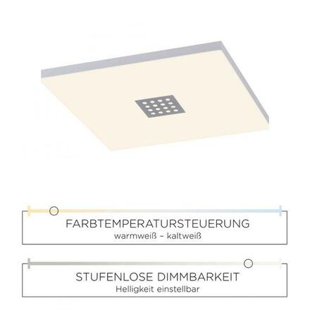 PAUL NEUHAUS PURE-NEO LED stropní svítidlo hranaté s nastavitelnou barvou světla a dálkovým ovladačem 2700-5000K