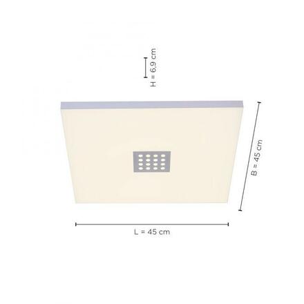 PAUL NEUHAUS PURE-NEO LED stropní svítidlo hranaté s nastavitelnou barvou světla a dálkovým ovladačem 2700-5000K