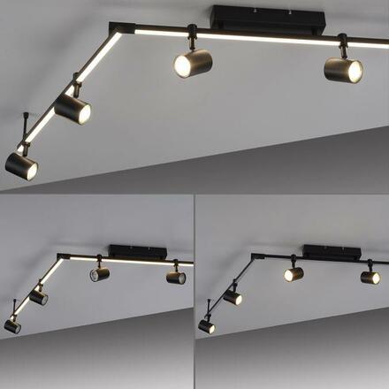 PAUL NEUHAUS LED stropní svítidlo 6-ramenné LED černá otočné s paměťovou funkcí 3000K