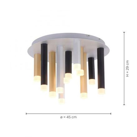 PAUL NEUHAUS PURE-GEMIN LED stropní svítidlo v puristickém designu z kartáčovaného hliníku s funkcí stmívání SimplyDim 2700K