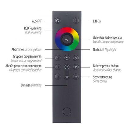 PAUL NEUHAUS, Q-KAAN, LED stropní svítidlo, ocel, Smart Home ZigBee 2700-5000K 6532-55