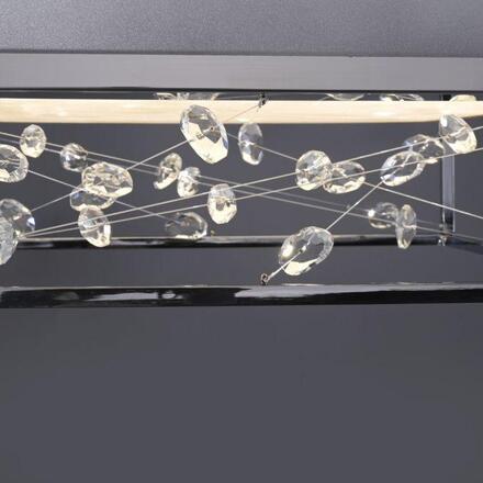 PAUL NEUHAUS LED stropní svítidlo SKINA, chrom, hranaté stmívatelné, dálkový ovladač 2700-5000K