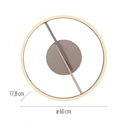 PAUL NEUHAUS LED stropní svítidlo PURE Loop, bronzová, stmívatelné, dálkový ovladač 2200-5000K
