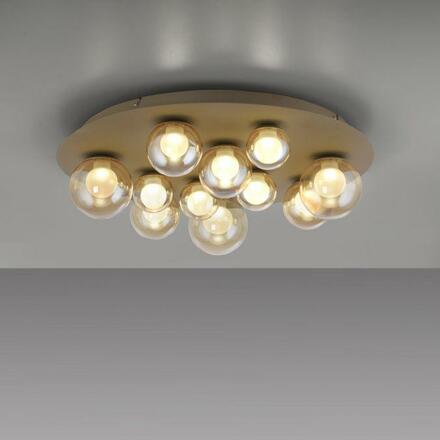 PAUL NEUHAUS LED stropní svítidlo PURE Popup, bronzová, stmívatelné, dálkový ovladač, paměťová funkce 2200-5000K