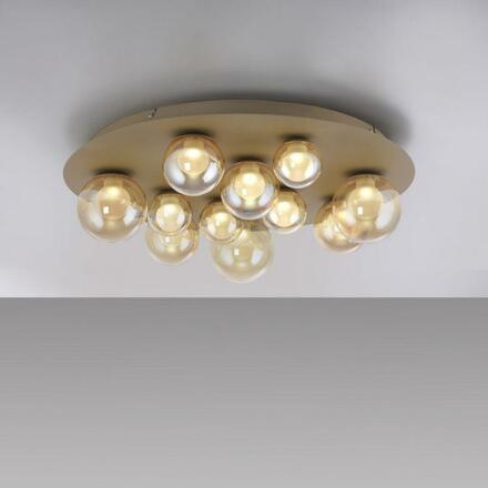 PAUL NEUHAUS LED stropní svítidlo PURE Popup, bronzová, stmívatelné, dálkový ovladač, paměťová funkce 2200-5000K