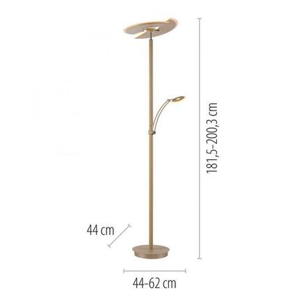 PAUL NEUHAUS LED stojací svítidlo ARTUR, písková barva, dotykový stmívač, otočné a nastavitelné, 2700-5000K