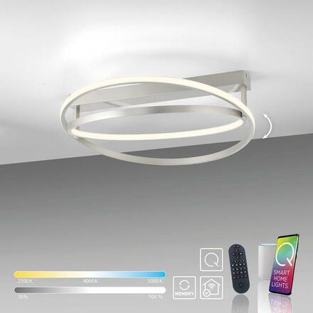 PAUL NEUHAUS LED stropní svítidlo Q-BELUGA stříbrná stmívatelné Smart Home ZigBee 2700-5000K PN 6739-55