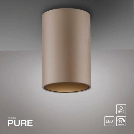 PAUL NEUHAUS LED stropní svítidlo PURE Point, bronzová, vnitřní, stmívatelné 2700K
