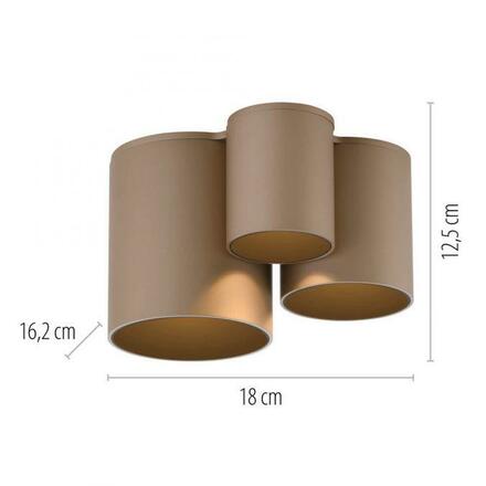 PAUL NEUHAUS LED stropní svítidlo PURE Point, bronzová, vnitřní stmívatelné 2700K