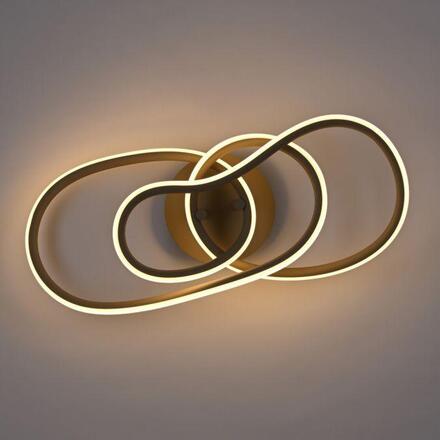 PAUL NEUHAUS LED stropní svítidlo TWIST, písková, paměťová funkce SimplyDim 2700K