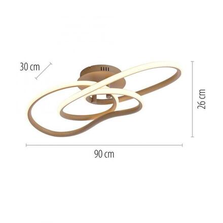 PAUL NEUHAUS LED stropní svítidlo TWIST, písková, paměťová funkce SimplyDim 2700K