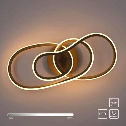 PAUL NEUHAUS LED stropní svítidlo TWIST, písková, paměťová funkce SimplyDim 2700K