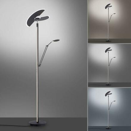 PAUL NEUHAUS PURE Mutil LED stojací lampa se čtecí lampou stmívatelné 2700-5000K antracit 678-13