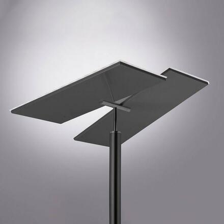 PAUL NEUHAUS LED stojací lampa antracit, nastavitelná, stmívatelná, čtecí rameno, CCT paměť 2700-5000K