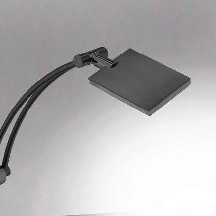 PAUL NEUHAUS LED stojací lampa antracit, nastavitelná, stmívatelná, čtecí rameno, CCT paměť 2700-5000K