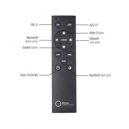 PAUL NEUHAUS PURE Manhattan, LED stropní svítidlo mystická šedá, 2200-5000K