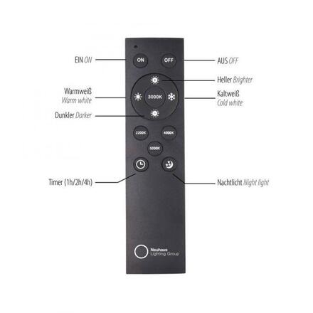 PAUL NEUHAUS PURE Manhattan, LED stropní svítidlo stone 2200-5000K