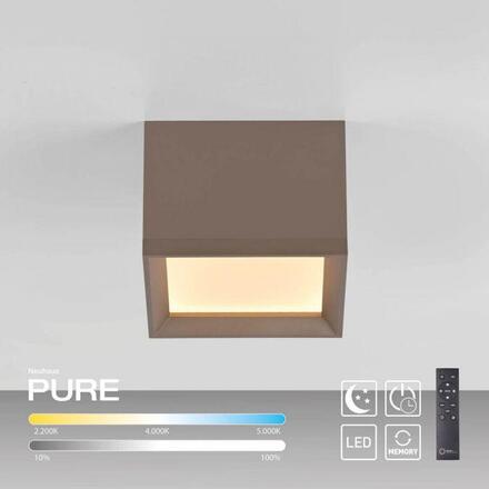 PAUL NEUHAUS PURE Manhattan, LED stropní svítidlo bronz 2200-5000K