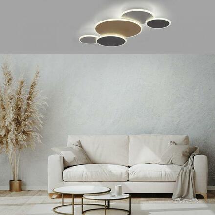 PAUL NEUHAUS Paul Neuhaus LED stropní svítidlo Q-PIATO vícebarevné 5 kruhové Smart Home ZigBee 2700-5000K PN 8008-70