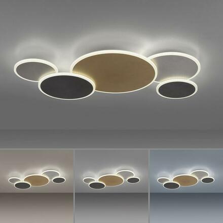 PAUL NEUHAUS Paul Neuhaus LED stropní svítidlo Q-PIATO vícebarevné 5 kruhové Smart Home ZigBee 2700-5000K PN 8008-70