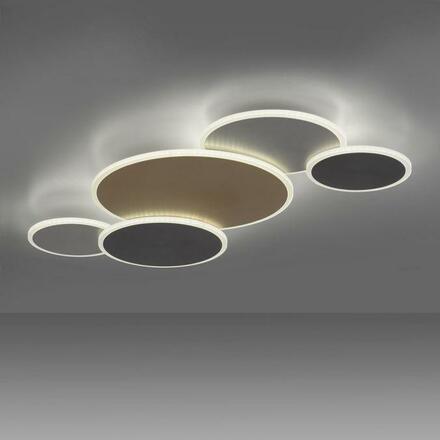 PAUL NEUHAUS Paul Neuhaus LED stropní svítidlo Q-PIATO vícebarevné 5 kruhové Smart Home ZigBee 2700-5000K PN 8008-70