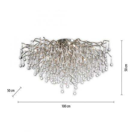 PAUL NEUHAUS Stropní křišťálové svítidlo ICICLE, ocel, 14xG9