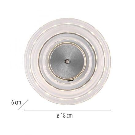 PAUL NEUHAUS LED nástěnné svítidlo na baterie AKKU-SONO, ocel 3000K