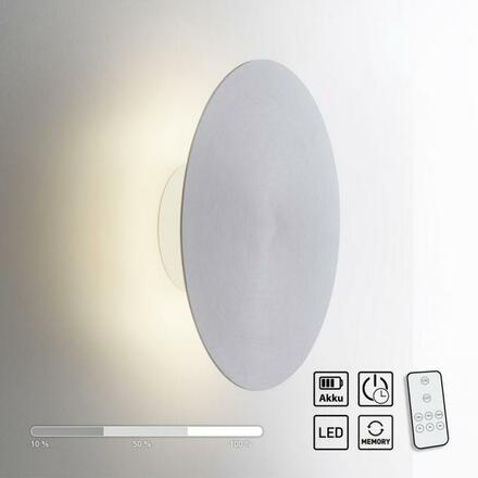 PAUL NEUHAUS LED svítidlo na baterie 25cm hliník s časovačem USB stmívatelné 3000K PN 8153-95
