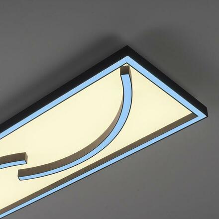 PAUL NEUHAUS LED stropní svítidlo hranaté, světelné scény, stmívatelné, paměťová funkce RGB+2700-6000K
