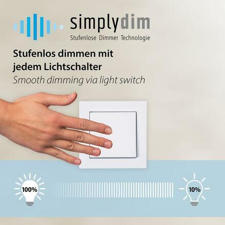 PAUL NEUHAUS LED stropní svítidlo chrom stmívatelné paměťová funkce teplá bílá SimplyDim 3000K PN 8331-17