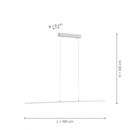 PAUL NEUHAUS PURE-LITE LED závěsné svítidlo v barvě oceli s funkcí stmívání a nastavitelnou barvou světla 2700-5000K