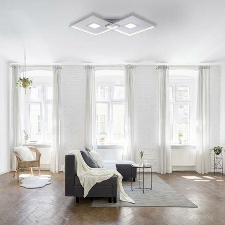 PAUL NEUHAUS LED stropní svítidlo v barvě oceli moderní design s funkcí stmívání a dálkovým ovladačem 2700-5000K