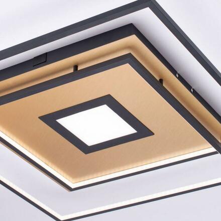 PAUL NEUHAUS, Q-AMIRA, LED stropní svítidlo, černá-mosaz, Smart Home ZigBee 3000-5000K