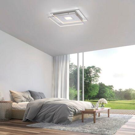 PAUL NEUHAUS, Q-AMIRA, LED stropní svítidlo, barva ocel, stmívatelné, Smart Home ZigBee 3000-5000K