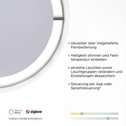 PAUL NEUHAUS Q-VITO, LED stropní svítidlo, Smart Home, průměr 40cm ZigBee 2700-5000K PN 8414-13