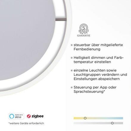 PAUL NEUHAUS Q-VITO, LED stropní svítidlo, Smart Home, průměr 40cm ZigBee 2700-5000K PN 8414-55