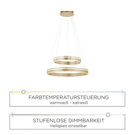 PAUL NEUHAUS, Q-VITO, LED závěsné svítidlo, pr.59cm, Smart Home ZigBee 2700-5000K 8420-60