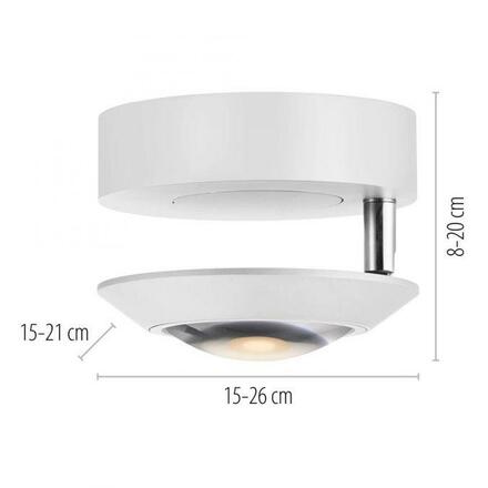 PAUL NEUHAUS LED stropní svítidlo PURE Oculis, bílá, stmívatelné, otočné a nastavitelné 2700K