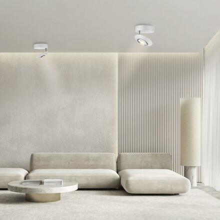 PAUL NEUHAUS LED stropní svítidlo PURE Oculis, bílá, stmívatelné, otočné a nastavitelné 2700K