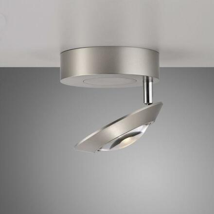 PAUL NEUHAUS LED stropní svítidlo PURE Oculis, metalická šedá, stmívatelné, otočné a nastavitelné 2700K