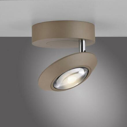 PAUL NEUHAUS LED stropní svítidlo PURE Oculis, bronzová, stmívatelné, otočné a nastavitelné 2700K