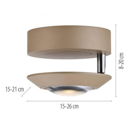 PAUL NEUHAUS LED stropní svítidlo PURE Oculis, bronzová, stmívatelné, otočné a nastavitelné 2700K