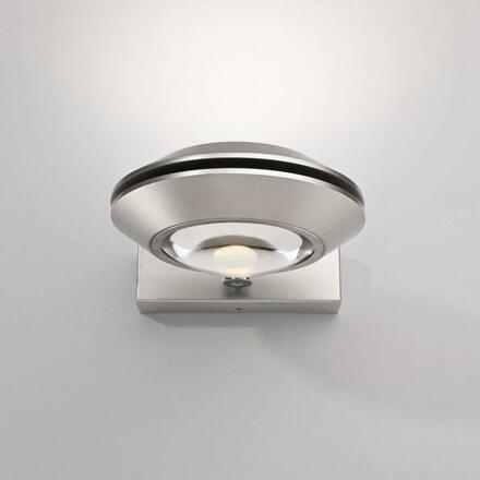 PAUL NEUHAUS LED nástěnné svítidlo PURE Oculis, metalická šedá, stmívatelné, otočné a nastavitelné 2700K