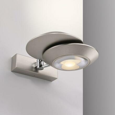 PAUL NEUHAUS LED nástěnné svítidlo PURE Oculis, metalická šedá, stmívatelné, otočné a nastavitelné 2700K