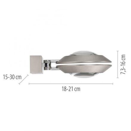 PAUL NEUHAUS LED nástěnné svítidlo PURE Oculis, metalická šedá, stmívatelné, otočné a nastavitelné 2700K