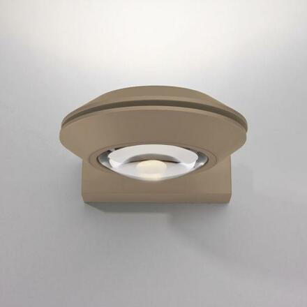 PAUL NEUHAUS LED nástěnné svítidlo PURE Oculis, bronzová, stmívatelné, otočné a nastavitelné 2700K