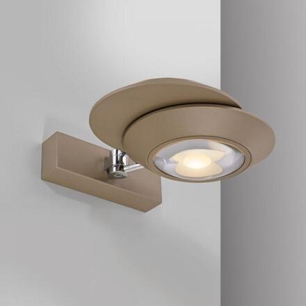 PAUL NEUHAUS LED stropní svítidlo PURE Oculis, bronzová, stmívatelné, otočné a nastavitelné 2700K