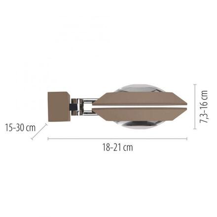 PAUL NEUHAUS LED stropní svítidlo PURE Oculis, bronzová, stmívatelné, otočné a nastavitelné 2700K