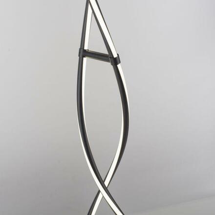 PAUL NEUHAUS LED stojací svítidlo černé zakřivené stmívatelné dálkový ovladač CCT 2700-5000K PN 998-18